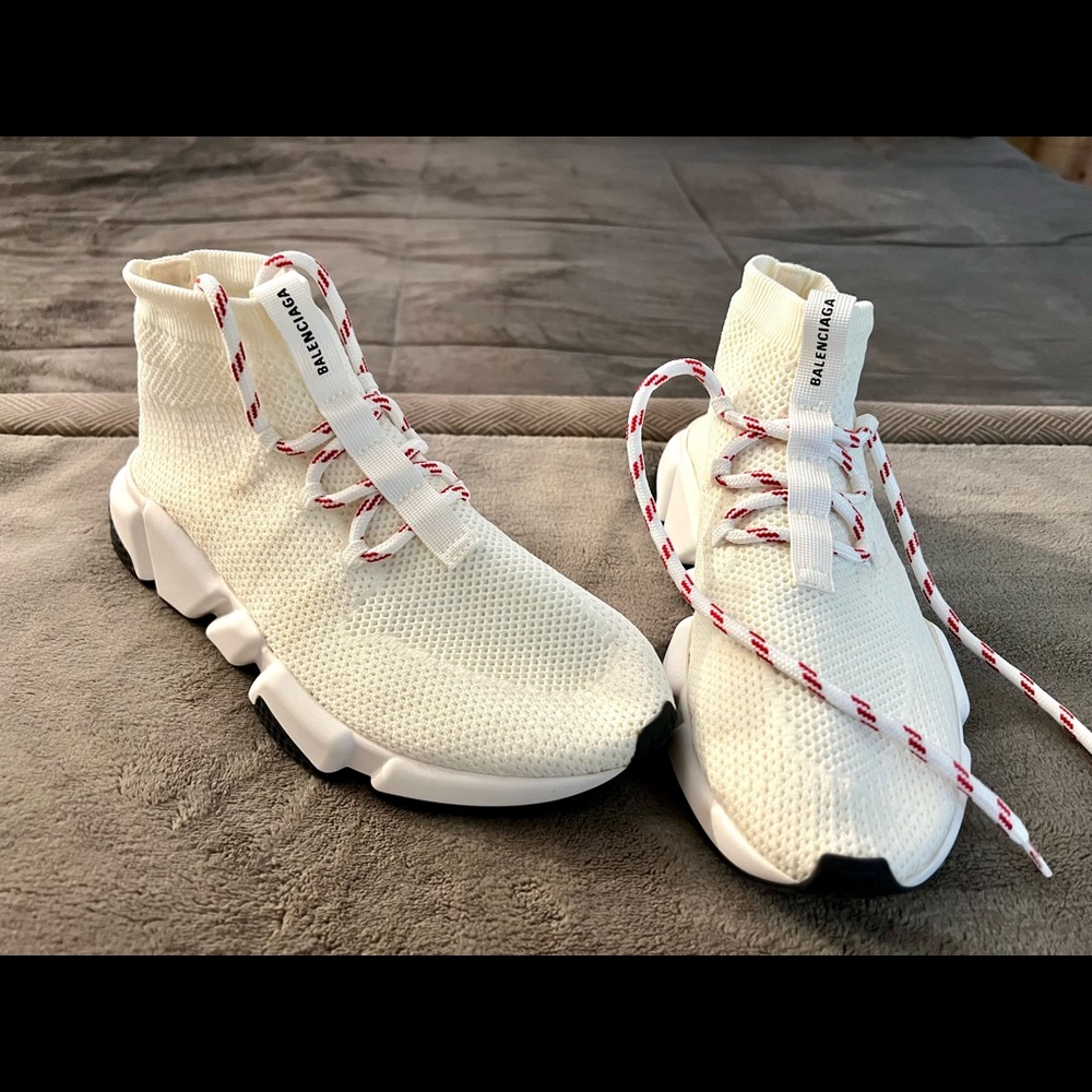 Balenciaga Speed with laces.